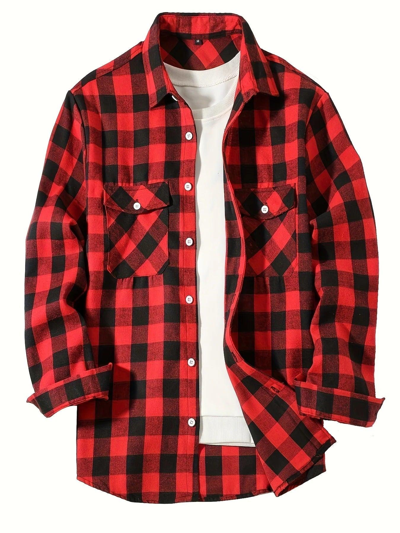 CAMISA FELLER GRID - VERMELHO